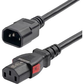 StarTech.com 4ft (1.2m) Power Extension Cord, PDU Style IEC 60320 C14 to Locking C13, PDU Power Cord, 10A 250V, 18AWG, Power Extension Cable - UL Listed (87L3-8400-POWER-CORD)
