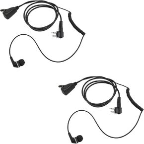 Walkie Talkie in-Ear Earpiece Wired Ear Buds Earbuds with Ptt Mic Compatible for Motorola 2-Way Radio CLS bpr dlr dtr rdm Rum(2 Pack)