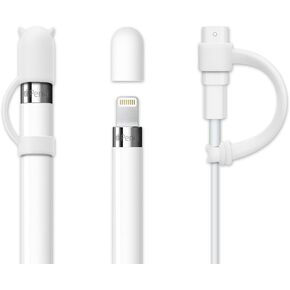 [3-Pack] FRTMA Replacement for Apple Pencil Cap/Apple Pencil Cap Holder/Cable Adapter Tether for iPad Pro Pencil - Lavender