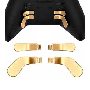 Ceozon Replacement Back Paddles 4 pcs Metal Stainless Steel Trigger Locks for Xbox One Elite Controller Series 2 Xbox One Elite Back Buttons Accessories (Silver)