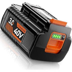 40V MAX Lithium Battery 3.0Ah Replace for Black and Decker 40V MAX Battery LBX2040 LBXR36 LBXR2036 LST540 LCS1240 LBX1540 Compatible with Black and Decker 40V MAX Power Tools