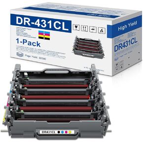 DR-431CL DR431CL Drum Unit High Yield Replacement for Brother DR431 DR 431 CL Drum MFC-L8900CDW MFC-L8905CDW MFC-L9570CDW HL-L8260CDN HL-L8260CDW HL-L8360CDW HL-L9310CDW Printer (1 Pack)