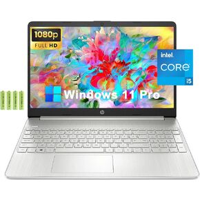 HP 15 15.6" FHD Business Laptop[Windows 11 Pro], 11th Gen Intel Quad-core i5-1135G7, 16GB RAM, 512GB PCIe SSD, Intel Iris Xe Graphic, Wi-Fi 5, Numpad, 9 Hrs Battery Life, HD Webcam, HDMI, w/Battery