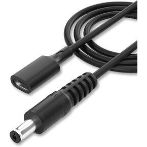 كابل محول USB C إلى تيار مستمر 5.5 مم × 2.1 مم، كابل 1 قدم 15 وات PD نوع C أنثى إلى ذكر لكاميرا IP، الكمبيوتر اللوحي، صندوق القرص الصلب، نظام الهاتف المنزلي، عبوتان