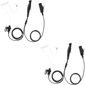 Gp328plus Earpiece Radio Mic Ear Piece 6 Pin Surveillance Headset for Motorola Ailunce hd1 ex500 for Retevis rt29 nr30 rt47v rt47 rt48 rt83(2Pack)