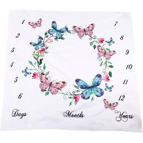 Milestone Blanket Newborn Monthly Baby Milestone Blanket Newborn Photo Blanket Newborn Milestones Blanket Girls Baby Photography Blankets for Baby Swaddle Soft Baby Boy