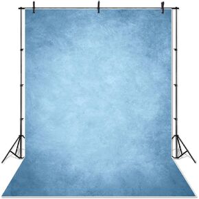 Mocsicka Blue Photography Backdrops Light Blue Texture Abstract Photo Backdrop Vintage Headshot Portrait Background for Photography Studio Props (Light Blue, 5x7ft)
