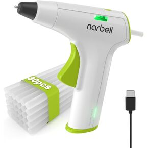 Cordless Hot Glue Gun Kit with 30 Pcs Sticks,Less Drip Nozzle,12s Preheating,2Ah Battery,Auto Shut-Off,for School Crafts DIY Arts Project Home Repairs Party Decorations,Grey