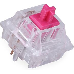 Gateron Aliaz Silent Pink Keyboard Switches, 5-Pin Linear 60gf Switches,Black-Plated Spring Key Switches,Suitable for Mechanical Keyboards (10PCS)