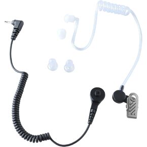 SHON 2.5mm Police Radio Earpiece,Receiver/Listen Only Surveillance Earpiece with Clear Acoustic Coil Earbud Audio Kit for 2 Way Radios,for Transceivers and Handheld Speakers (1 Set/Black-S)