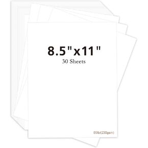 50 Sheets White Cardstock Paper 8.5 x 11, 250gsm/92lb Thick Card Stock, Heavyweight Thick Printer Paper Great for DIY Cards, Greeting Cards, Office, Birthday, Arts, Crafts, Invitations