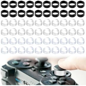 60 قطعة من واقي عصا التحكم السيليكون، حلقة حماية مرنة لعصا التحكم متوافقة مع Steam Deck PS5 PS4 Xbox Switch غير المرئي ملحقات وحدة التحكم في الألعاب (3 ألوان)
