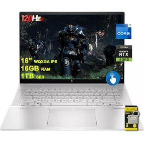 HP Envy 16 Gaming Laptop 16" WQXGA IPS 120Hz Touchscreen (400 nits 100% sRGB) Intel 14-core i7-13700H 16GB RAM 1TB SSD GeForce RTX 4060 8GB Graphic Backlit Thunderbolt USB-C Win11 w/ICP Accessory