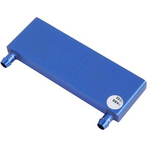 Aluminum Water Cooling Block, CPU Waterblock Liquid Water Cooler Heat Sink System for PC Computer CPU Graphics Radiator Heatsink 40 * 120mm Blue