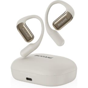 BUGANI Open Ear Headphones, Bluetooth 5.2 Wireless Headphones with Microphone, ENC Clear Talk, Immersive Stereo Sound, Fast Charging, 32H Playtime, Waterproof Sport Earbuds for Running.