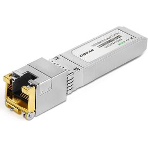 1.25/2.5/5/10G-T SFP+ to RJ-45 Transceiver, 10G Copper SFP+ CAT6a Module, Auto-Negotiation, Up to 30Meters (1 Pack)