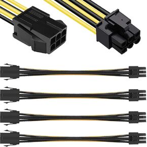 10 حزم من 6 دبابيس PCI Express كابل تمديد الطاقة، كابل تمديد الطاقة PCIe لإمدادات الطاقة للكمبيوتر 7.8 بوصة، 6 دبابيس PCIe ذكر إلى 6 دبابيس PCIe أنثى in Kuwait