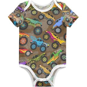 Pigsaly Tropical Palm Leaves Unisex Baby Bodysuits Beach Newborn Short Sleeve Summer Jumpsuit Boy Girl 3M