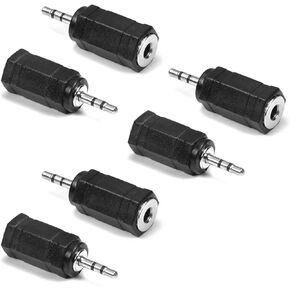 Fielect 2.5mm Male to 3.5mm Female Stereo Audio Jack Adapter Connector Converter for Earphone, Microphone 2Pcs