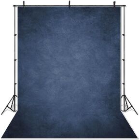 Mocsicka Dark Blue Photography Backdrops Dark Blue Texture Abstract Photo Backdrop Vintage Headshot Portrait Background for Photography Studio Props(Dark Blue, 5x7ft)