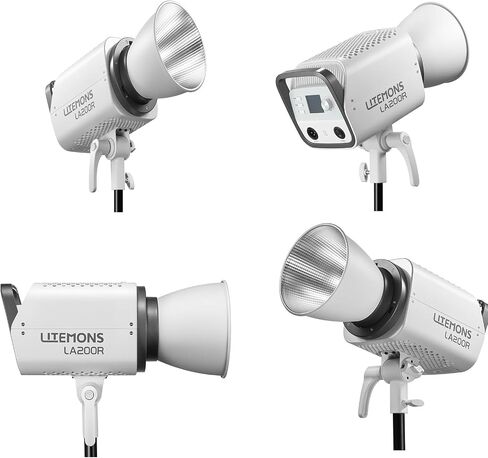 مصباح فيديو Godox Litemons LA200R RGB COB LED، 1800-10,000K CCT CRI 95+ TLCI 94+، 14 تأثير إضاءة، حامل بوينز، مع تعديل G/M، التحكم في اللوحة والتطبيق، اتصال NFC، للبث المباشر in Saudi Arabia