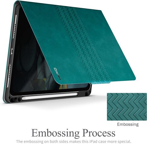 حافظة auaua لجهاز iPad Pro 11 بوصة 2022 الجيل الرابع، غطاء حامل من الجيل الثالث/الثاني/الأول مع حامل قلم رصاص، غطاء ذكي مقاوم للصدمات للنوم/الاستيقاظ التلقائي، جلد PU (بني) in Kuwait