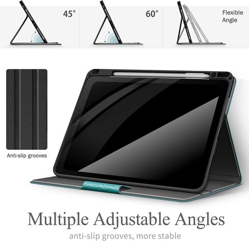 حافظة auaua لجهاز iPad Pro 11 بوصة 2022 الجيل الرابع، غطاء حامل من الجيل الثالث/الثاني/الأول مع حامل قلم رصاص، غطاء ذكي مقاوم للصدمات للنوم/الاستيقاظ التلقائي، جلد PU (بني) in Kuwait
