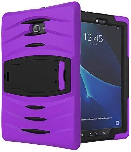 KIQ Galaxy Tab A 10.1 Case T580 2016, Shockproof Full-Body Heavy Duty Rugged Impact Drop Protection Cover for Samsung Galaxy Tab A 10.1" SM-T580 SM-T585 (Armor Black) in Saudi Arabia
