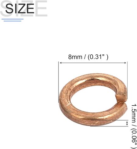 Split Lock Washer (M10) 10Pcs, Brass Spring Lock Washer Elastic Gasket - for Household Applications in Saudi Arabia