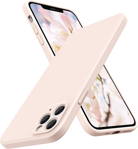 SURPHY Design for iPhone 11 Pro Case with Camera Protection, Straight Edges Liquid Silicone Phone Case for iPhone 11 Pro 5.8 inches, Light Pink in Kuwait