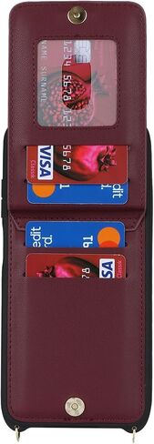Jaorty for Samsung Galaxy A03s 5G Phone Case for Women with Card Holder,Galaxy A03s Case Wallet with Crossbody Lanyard Strap,Credit Card Slots Kickstand Case with Ring Holder,6.5 Inch,Rosegold in Saudi Arabia