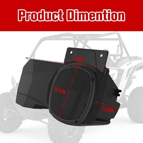 حاويات سماعات رياضية لـ Polaris RZR XP 1000/XP 4 1000 2024، UTV مكبر صوت للمقعد الخلفي حاملات دعامات تثبيت لملحقات Polaris (قطعتان) in Kuwait