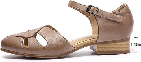 Mona flying Women Leather Tatianna Dress Sandals Closed Toe Low Heels Strappy Flats Summer Casual Shoes in Saudi Arabia
