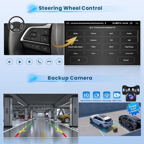2+64G Android 13 CarPlay راديو ستيريو للسيارة دودج جراند كارافان 2011-2020 كرايسلر جراند فوييجر 2011-2015 كرايسلر تاون آند كانتري 2011-2016، شاشة لمس 9 بوصات Android Auto، كاميرا AHD FM RDS in Kuwait