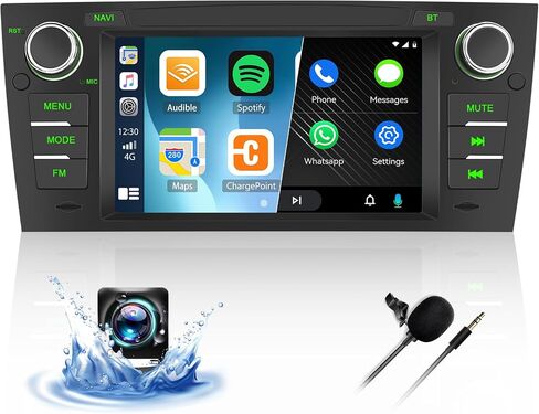 SIXTOP [2+64G] Android Car Stereo for BMW 3 Series E90 E91 E92 E93 2005-2012 with Carplay Android Auto Mirror Link 7 inch Touchscreen FM RDS HiFi Bluetooth WiFi GPS+Camera & MIC in Saudi Arabia