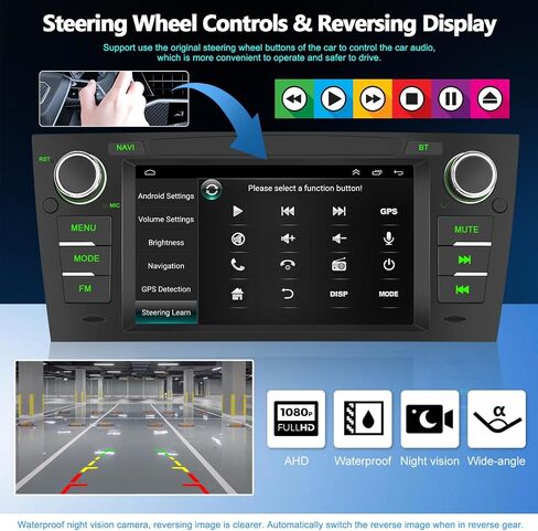 SIXTOP [2+64G] Android Car Stereo for BMW 3 Series E90 E91 E92 E93 2005-2012 with Carplay Android Auto Mirror Link 7 inch Touchscreen FM RDS HiFi Bluetooth WiFi GPS+Camera & MIC in Saudi Arabia