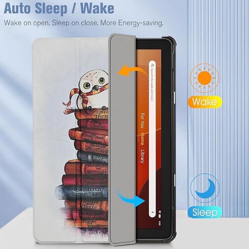 Case for Amazon Fire HD 10 Tablet 7th / 9th Generation 2017/2019 Release, PU Leather Folding Stand Cover Backshell with Auto Wake/Sleep, Marauder's Map Vintage in Kuwait