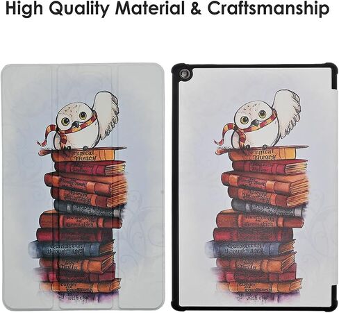 Case for Amazon Fire HD 10 Tablet 7th / 9th Generation 2017/2019 Release, PU Leather Folding Stand Cover Backshell with Auto Wake/Sleep, Marauder's Map Vintage in Kuwait