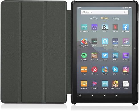 Case for Amazon Fire HD 10 Tablet 7th / 9th Generation 2017/2019 Release, PU Leather Folding Stand Cover Backshell with Auto Wake/Sleep, Marauder's Map Vintage in Kuwait