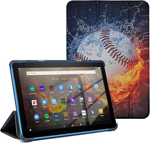 Case for Amazon Fire HD 10 Tablet 7th / 9th Generation 2017/2019 Release, PU Leather Folding Stand Cover Backshell with Auto Wake/Sleep, Marauder's Map Vintage in Kuwait