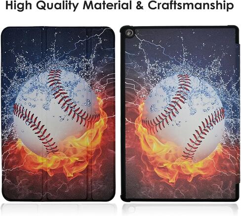Case for Amazon Fire HD 10 Tablet 7th / 9th Generation 2017/2019 Release, PU Leather Folding Stand Cover Backshell with Auto Wake/Sleep, Marauder's Map Vintage in Kuwait
