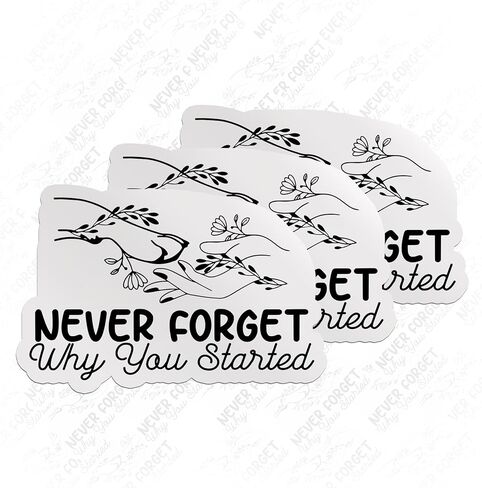 (3PCS) Never Forget Why You Started Sticker Funny Veterinary Medicine Sticker Vet Tech Veterinari Die Cut Waterproof Vinyl Sticker for Water Bottle Tumbler Hard Hat Helmet Car Laptop Gift (3 Inches) in Saudi Arabia