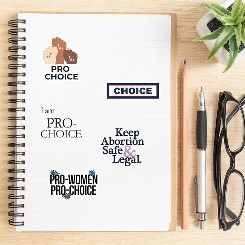 50 قطعة من ملصقات Pro Choice للنساء حقوق قتل الجنين من الفينيل/PVC لزجاجة المياه، القارورة المائية، الجيتار، الأمتعة، الهاتف، الحقيبة، الكمبيوتر المحمول، لوح التزلج، هدية للمراهقين (اختيار احترافي) in Kuwait