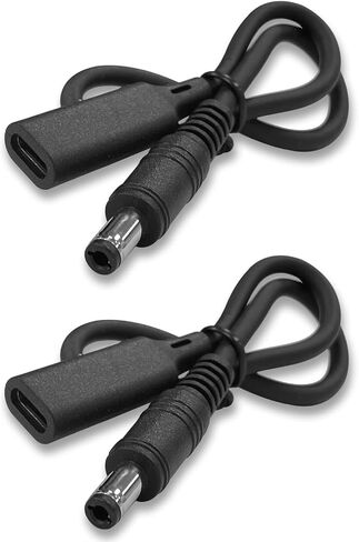 كابل محول USB C إلى تيار مستمر 5.5 مم × 2.1 مم، كابل 1 قدم 15 وات PD نوع C أنثى إلى ذكر لكاميرا IP، الكمبيوتر اللوحي، صندوق القرص الصلب، نظام الهاتف المنزلي، عبوتان in Saudi Arabia