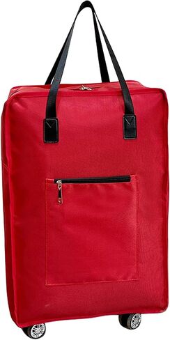 Expandable Foldable Duffel Bag with Wheels Rolling Duffle Bag Luggage Bag Carry on Bag Lightweight Suitcases,Black in Saudi Arabia