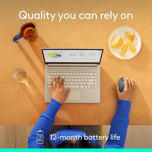 Logitech M196 Bluetooth Wireless Mouse, Compact and Portable Mouse for Laptops, Tablets and More, 12-Month Battery, Smooth Tracking, Compatible with PC and Mac, Windows and macOS - Graphite in Saudi Arabia