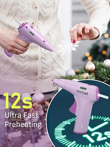 Cordless Hot Glue Gun Kit with 30 Pcs Sticks,Less Drip Nozzle,12s Preheating,2Ah Battery,Auto Shut-Off,for School Crafts DIY Arts Project Home Repairs Party Decorations,Grey in Saudi Arabia