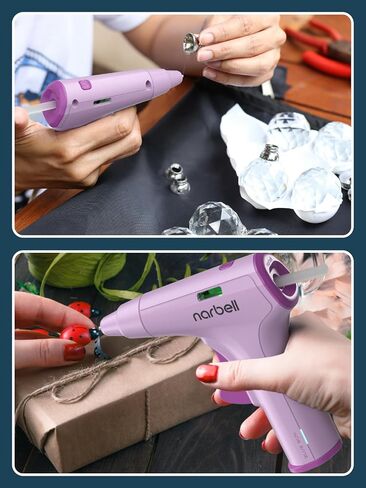 Cordless Hot Glue Gun Kit with 30 Pcs Sticks,Less Drip Nozzle,12s Preheating,2Ah Battery,Auto Shut-Off,for School Crafts DIY Arts Project Home Repairs Party Decorations,Grey in Saudi Arabia