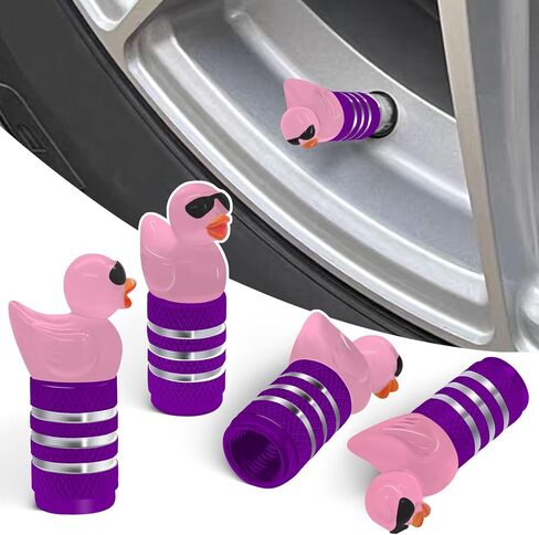 Sosolong Sunglasses Duck Tire Caps 4 Pack,Cute and Funny Yellow Car Tire Valve Stem Caps,Universal Valve Stem Covers for Cars Trucks Motorcycles SUVs and Bikes. in Kuwait