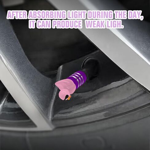 Sosolong Sunglasses Duck Tire Caps 4 Pack,Cute and Funny Yellow Car Tire Valve Stem Caps,Universal Valve Stem Covers for Cars Trucks Motorcycles SUVs and Bikes. in Kuwait